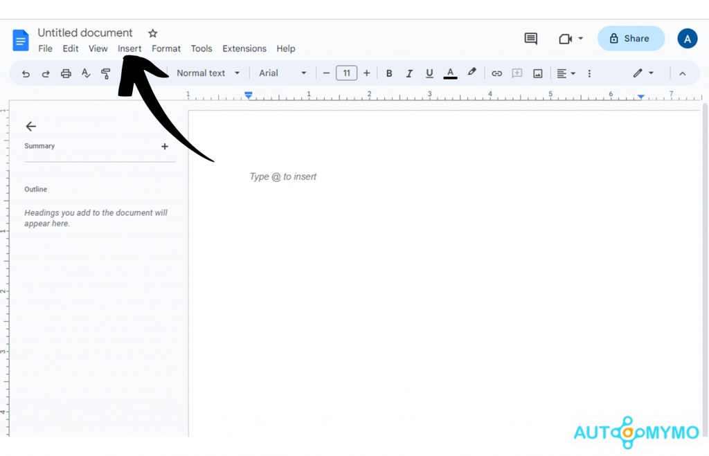 Add a Page in Google Docs