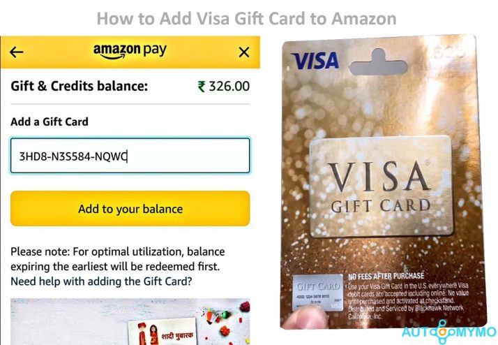 Add Visa Gift Card to Amazon