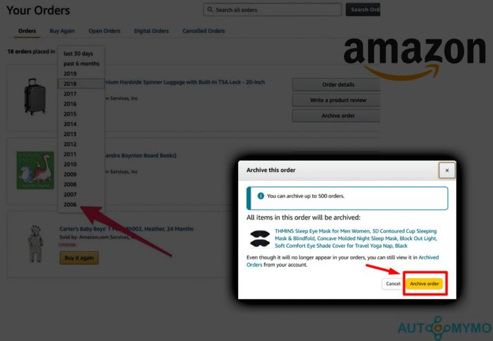Delete Amazon Order History