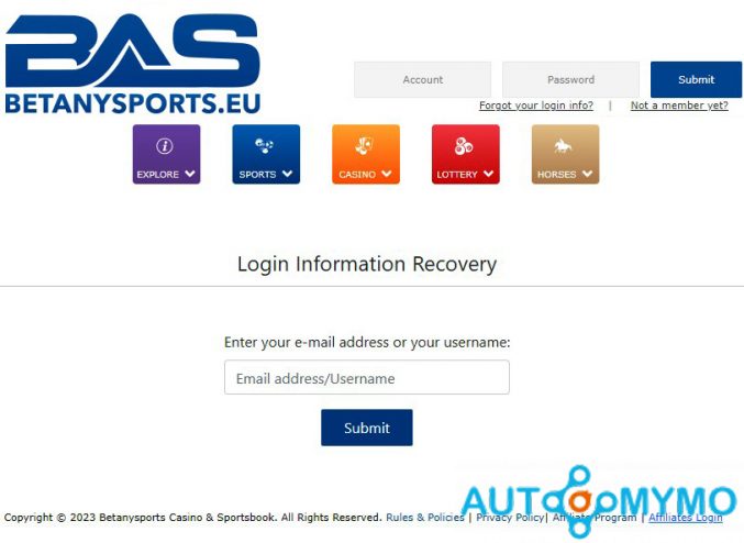 How to Log in to Your Betanysports Account
