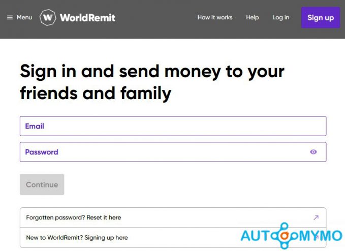 How to Login to Your WorldRemit Account