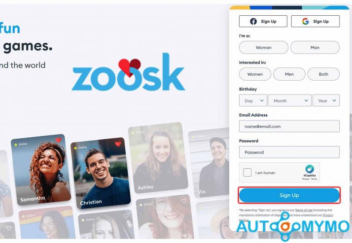 How to Sign up for Zoosk Dating Account
