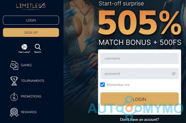 How to Login to Your Limitless Casino Account