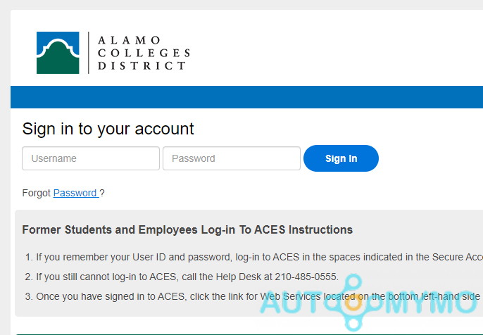 ACES Login at Aces.alamo.edu