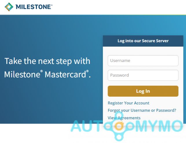 Milestone Mastercard Login at Milestone.myfinanceservice.com